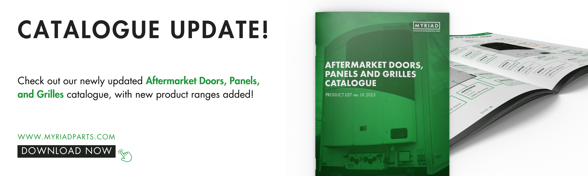 Download the new Myriad Aftermarket Doors, Panels and Grilles catalogue.